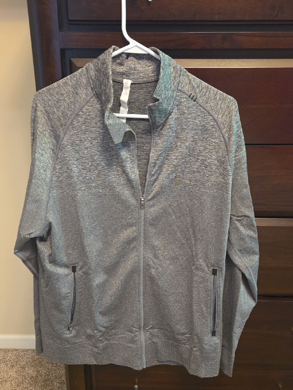 Lululemom Heather Gray Full-Zip Athletic Jacket